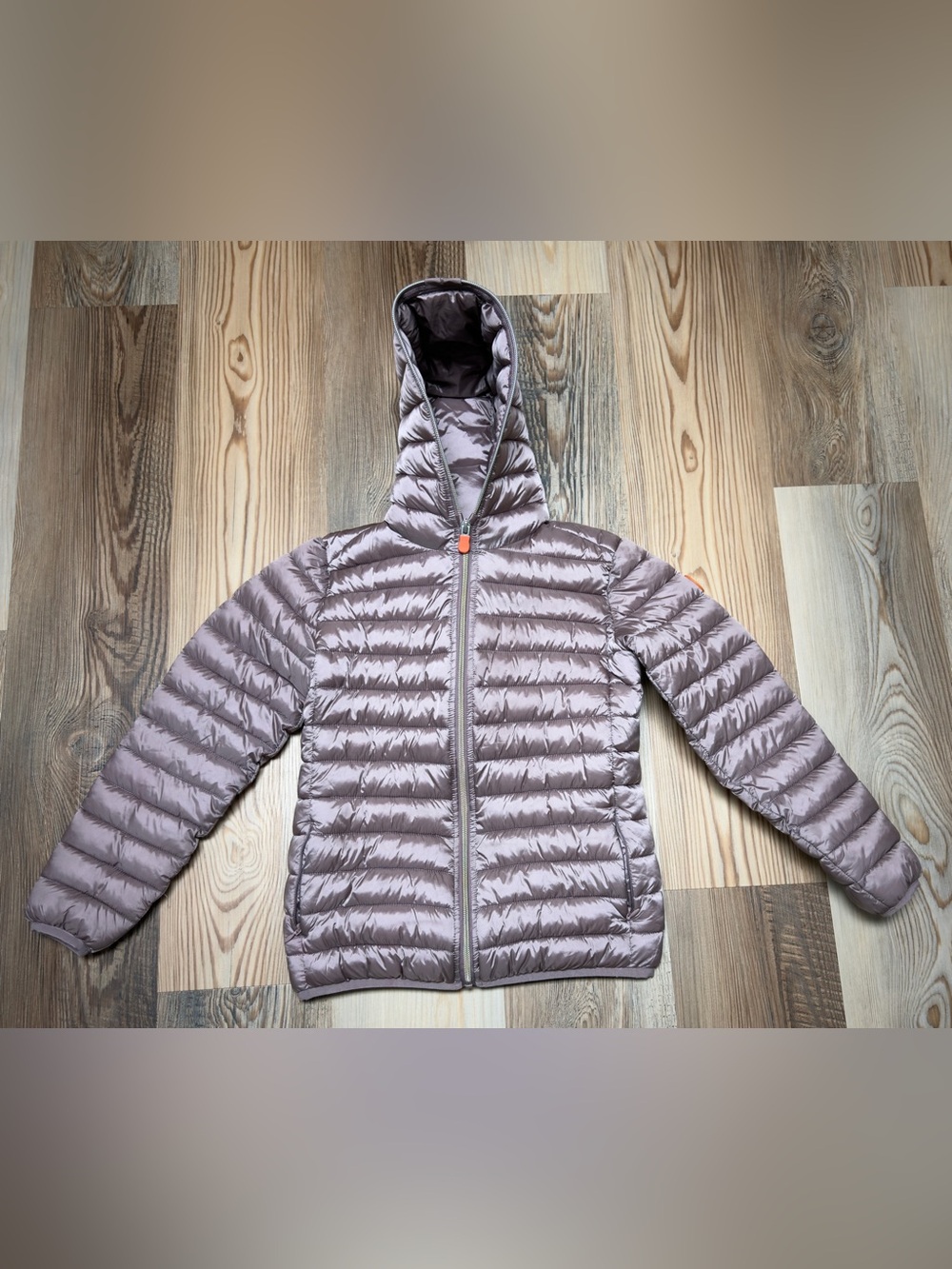 Save The Duck Girls Iris Puffer Jacket Mauve Pink Sz 10Y